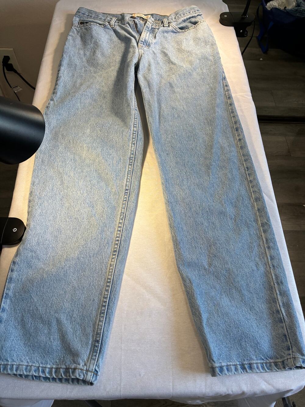 Vintage Lee Relaxed Fit Light Wash Baggy Jeans 32x32 100% Cotton Y2K Denim